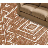 Yellowbrown Cream Tribal Entryway Area(Brown)