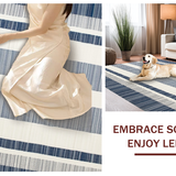 Modern Earth Tone Striped Visual Appeal(Blue)