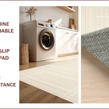 Elegant Neutral Geometric Weave(Beige)