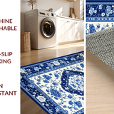 Traditional White Porcelain Floral Design(Blue)