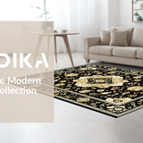 Sophisticated Distressed Floral Accent(Black)
