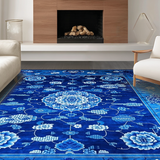 Elegant Blue Toned Chinoiserie Motif(Blue)