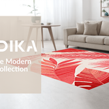 Contemporary Bold Leaf Motif(Red)
