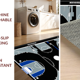 Contemporary Black Gray Lattice Design(Black)