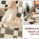 Modern Beige Checkered for Decor(Beige)