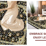 Minimalist Gold Floral Accents(Black)