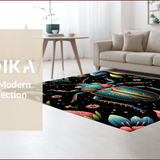 Boho Black Botanical Non Slip(Black)