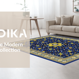 Luxurious Blue Tiled Motif(Blue)