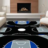Contemporary Black Gray Lattice Design(Black)