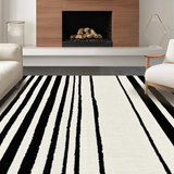 Minimalist Striped Area for Porch and Doormat(Black)