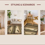 Earthy Tones with Fishing Motif(Brown)