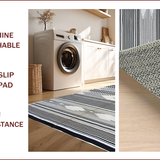 Artful Geometric Stripe Composition(Black)