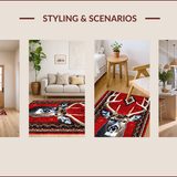 Animal Print Non Slip Area for Cabin(Red)