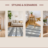 Artful Geometric Stripe Composition(Black)