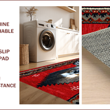 Animal Print Non Slip Area for Cabin(Red)