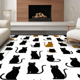 Whimsical Black Cat Farmhouse Aesthetic(Black)