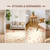 Contemporary Geometric Floral Fusion(Beige)