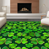 Festive Emerald Green Floral Motif(Green)