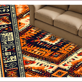 Tribal Distressed Dining Room Area(Orange)