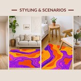 Expressive Color Shift Geometric Shape(Orange)