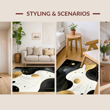 Chic Gold Foil Geometric Motif(Black)