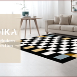 Chic Graphic Black and White Motif(Black)