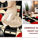 Farmhouse Record Mat with Nostalgic Design(Red)