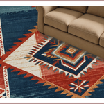 Ultra Soft Area Rug, Non Slip, Stain Resistant, Washable Area Rugs for Living Room, Bedroom, Soft Vintage Southwestern Reading Nook(Red) - ODIKA
