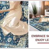 Retro Blue Floral Motif(Blue)