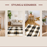Plaid Beige Non Shedding(Beige)