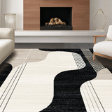 Artful Black and Beige Fluid Motion(Beige)