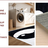 Minimalist Black and White Entryway Welcome(Black)