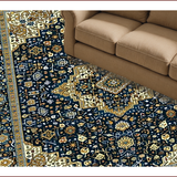Luxurious Navy Blue Medallion Style(Blue)