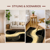 Modern Black Geometric(Gold)