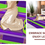 Festive Purple Green Striped Aesthetic(Green)