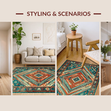 Rustic Patterned Elegance Statement(Blue)