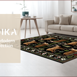 Country Chic Leafy Wilderness Design(Black)