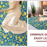 Rustic Blue Floral Elegance(Blue)