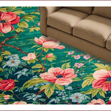 Maximalist Green Floral Elegance(Green)