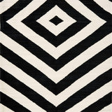 Modern Chevron Welcome Rug with Bold Symmetrical Patterns for Indoor Use(White)