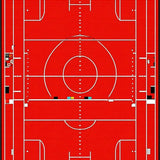 Rustic Textured Athletic Scene(Red)