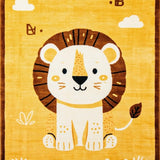 Adorable Round Wildlife Motif(Yellow)