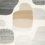 Modern Grey Beige Area With Elegant Geometric Spotted(Gray)