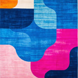 Whimsical Colorful Geometric Fusion(Blue)