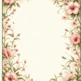Floral Fusion Area Rustic Country Style Pink and Sage(Ivory)