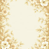 Tranquil Bloom Absorbent Beige Bath Non Skid Floral(Beige)