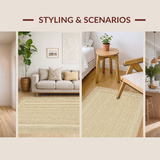 Sophisticated Neutral Trellis Motif(Beige)