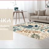 Ultra Soft Area Rug, Non Slip, Stain Resistant, Washable Area Rugs for Living Room, Bedroom, Beige Jungle Print Kids Playroom Rug(Ivory) - ODIKA
