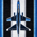 Stylish Contemporary Flight Illustration(Blue)