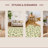 Vintage Floral Farmhouse Area(Beige)